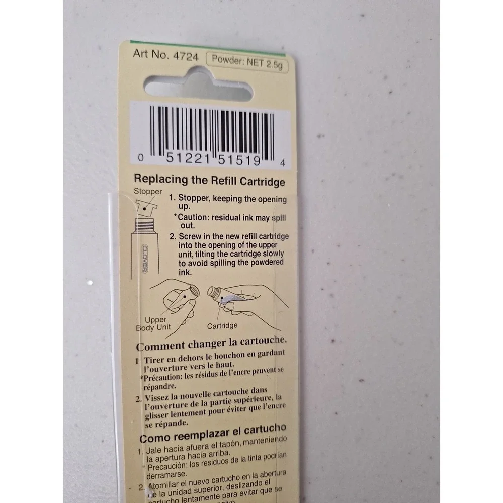 2 Packs Clover Chaco Liner Pen Style Powdered Cartridge Refill MADE IN JAPAN New